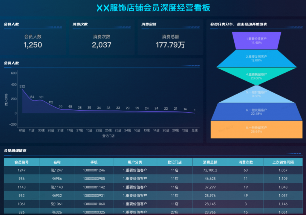 会员销售数据分析怎么做，看这2个分析模板——九数云BI插图1