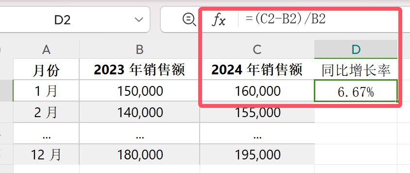 同比增长率计算方法是什么？一文说清楚！-九数云BI插图1